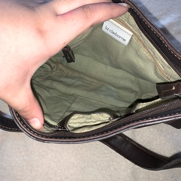 Brown and green Liz Claiborne purse - Picture 9 of 11